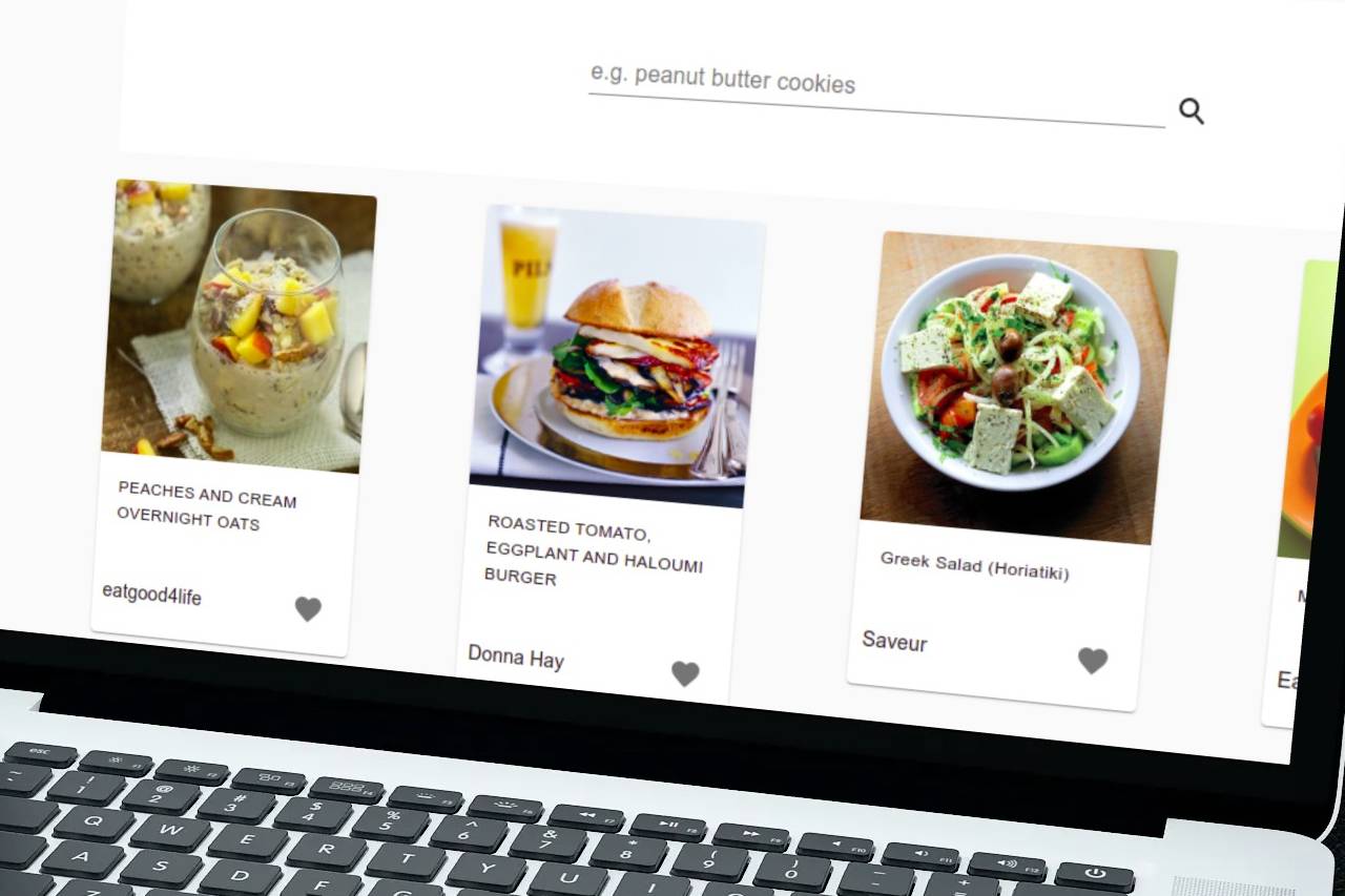 Meal Planner Search Laptop Image