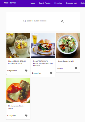 Meal Planner Search Image