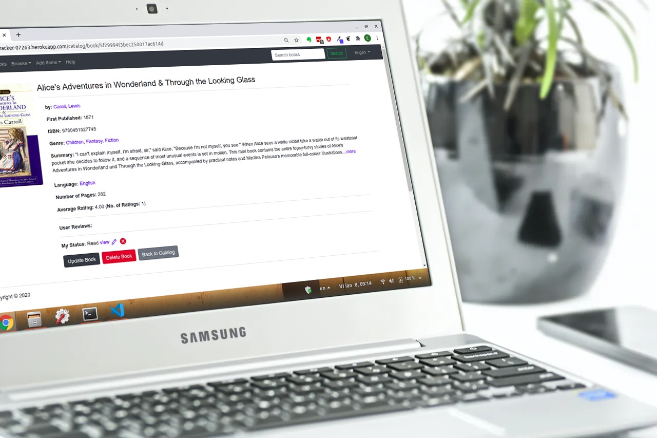 Book Tracker Image Laptop