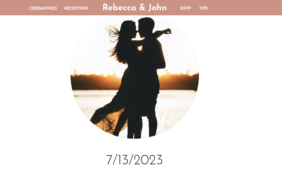 Wedding Site Date Image